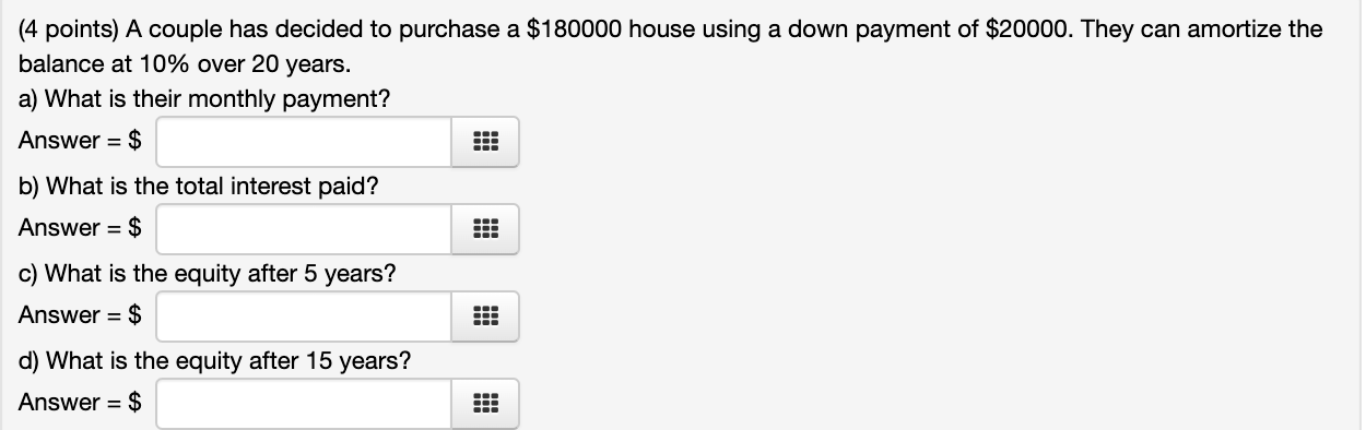 how much down payment for 180k house