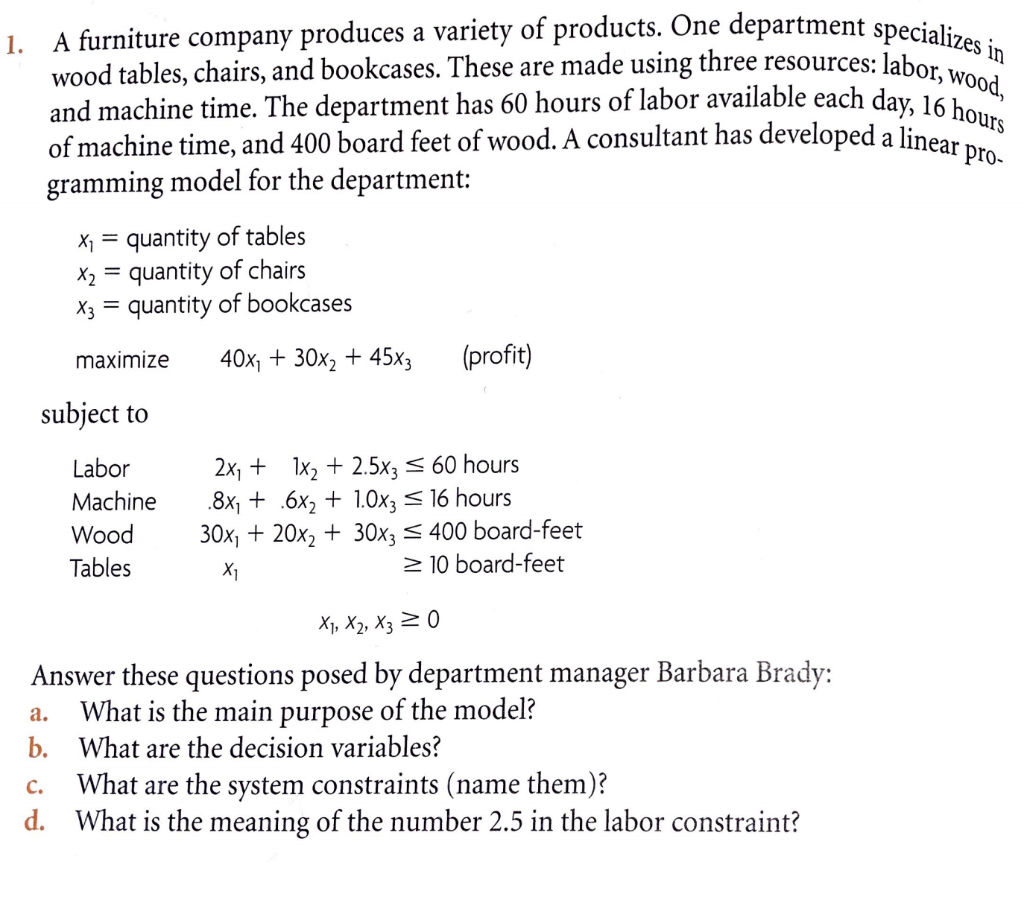Solved 5. Given this linear programming model: maximize Z = | Chegg.com