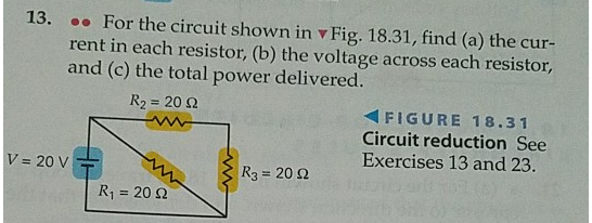 Solved For the circuit shown below, find (a) the current in | Chegg.com