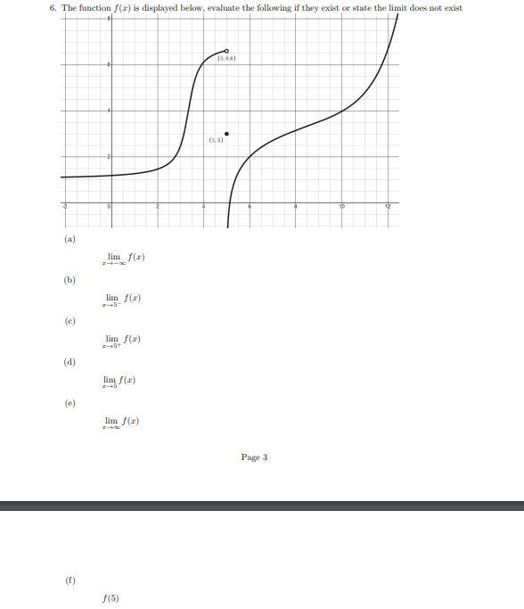 Solved limx→5+f(x) limx→5−f(x) limx→∞f(x) | Chegg.com