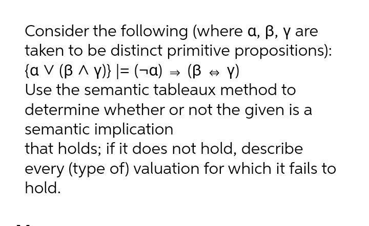 Solved Consider The Following (where A, B, Y Are Taken To Be | Chegg.com