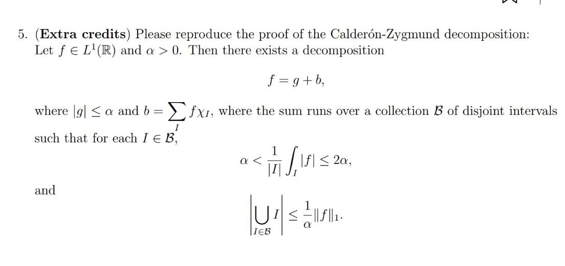Solved (Extra credits) Please reproduce the proof of the | Chegg.com