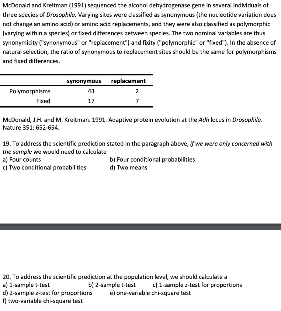 solved-mcdonald-and-kreitman-1991-sequenced-the-alcohol-chegg