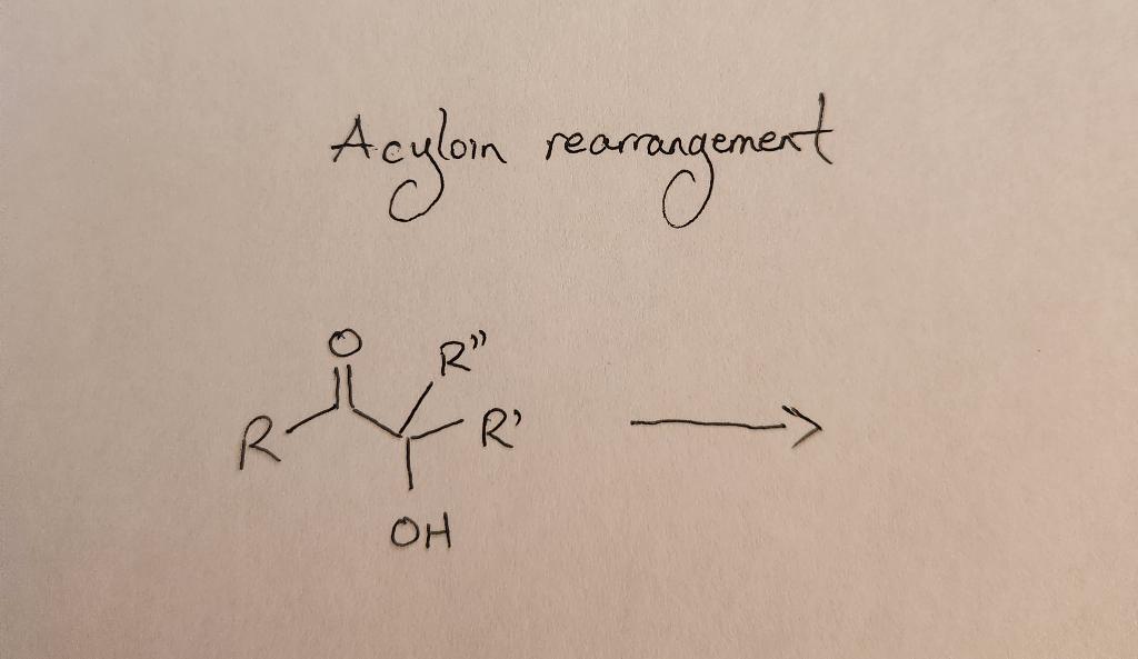Solved Acyloin rearrangement