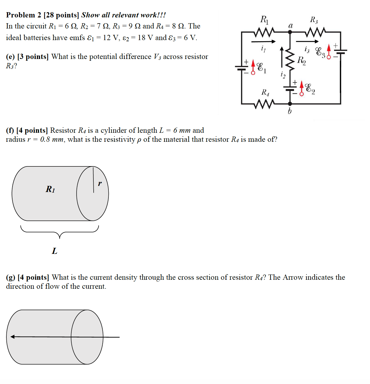 Solved Problem 2 [28 Points] Show All Relevant Work!!! In | Chegg.com