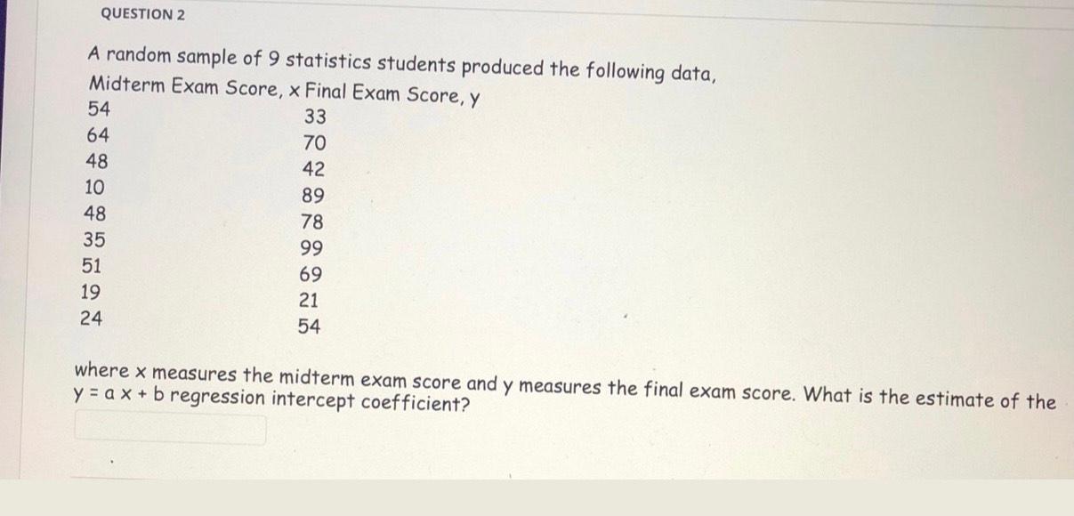 Solved A random sample of 9 statistics students produced the | Chegg.com