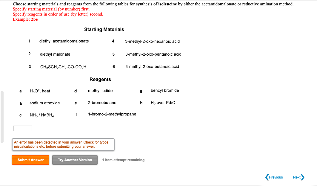 Solved Choose starting materials and reagents from the | Chegg.com