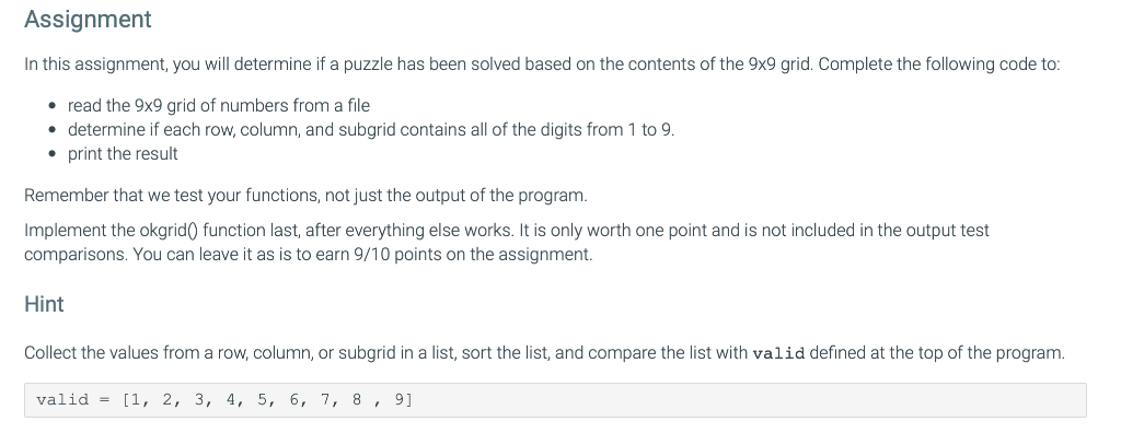 Solved Assignment In this assignment you will determine if