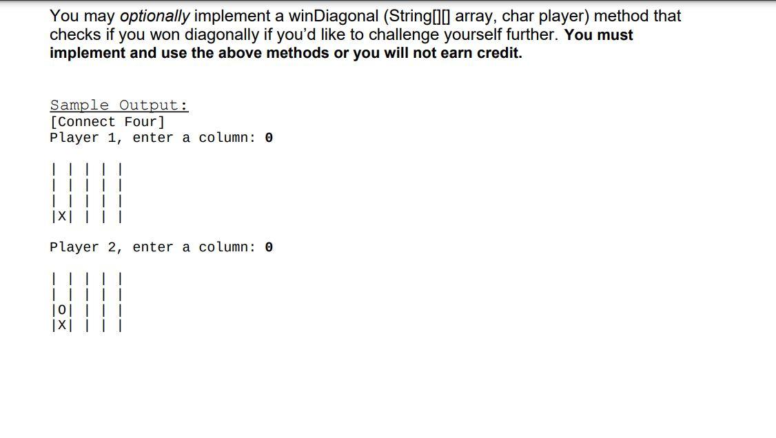 Solved Assignment 6C: Connect Four. Now that we've learned | Chegg.com