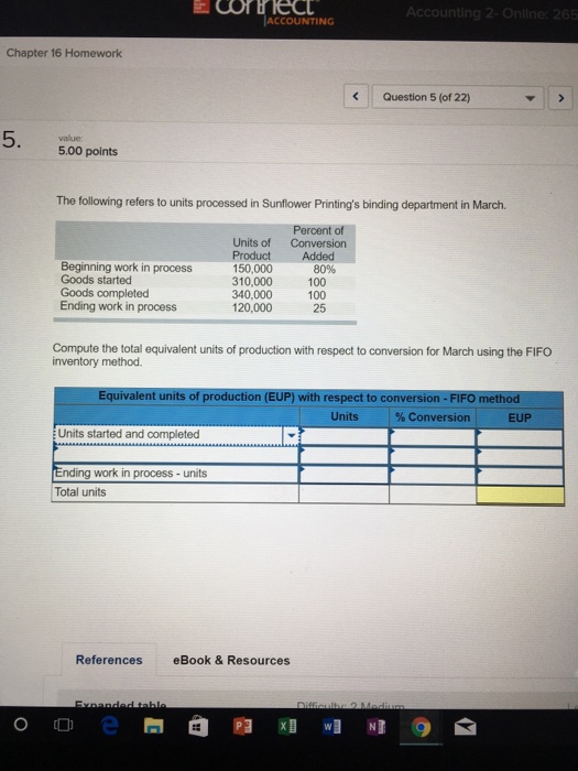 Solved ACCOUNTING Chapter 16 Homework Question 5 (of 22) | Chegg.com