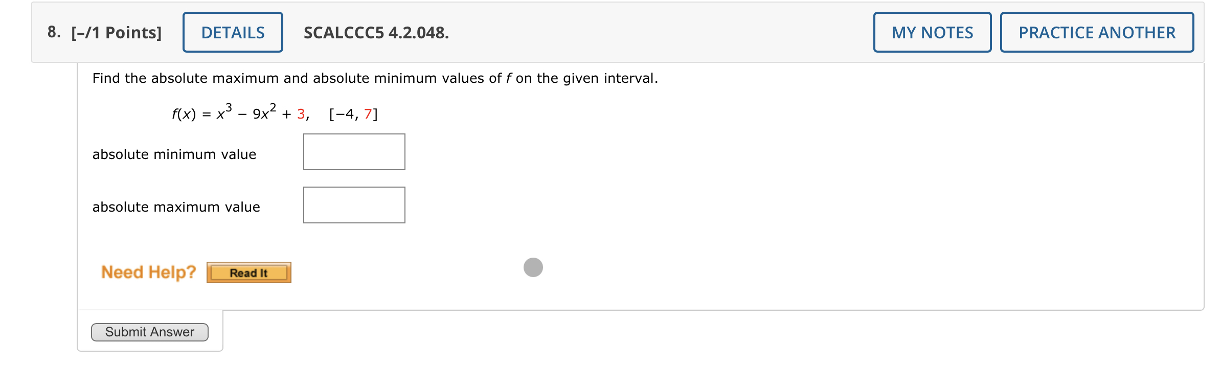 Solved Find the absolute maximum and absolute minimum values