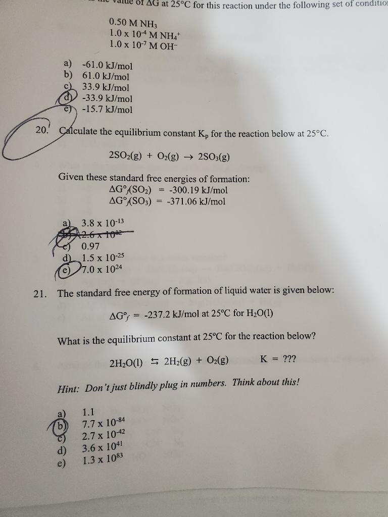Solved Can you please answer questions 20 and 21? Answer: | Chegg.com