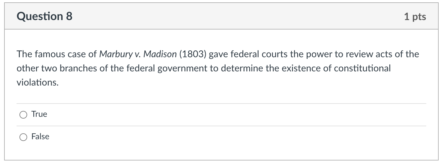 Solved Question 4 1 pts In the case Clinton v. City of New