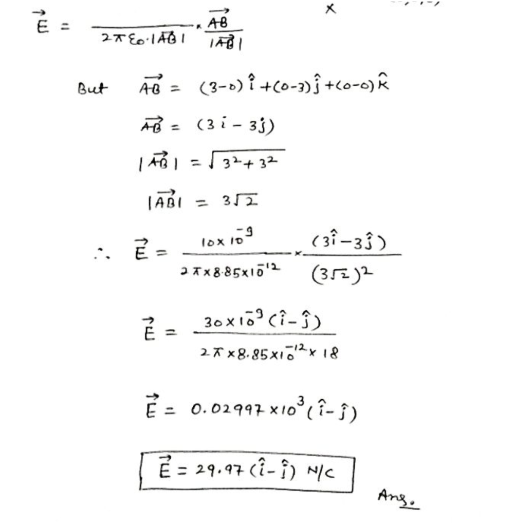 Solved A Segment Of Line Charge 𝜌𝐿 10𝑛𝐶 𝑚 Exists On The Chegg Com