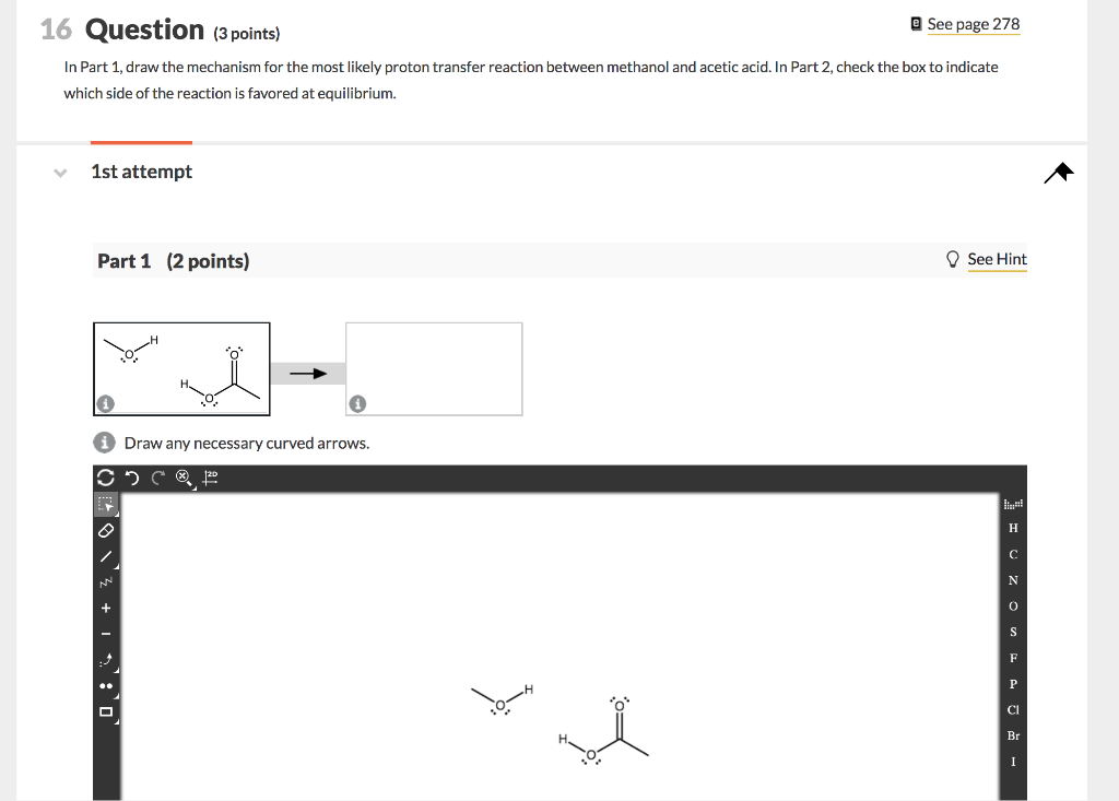 Solved 16 Question (3 points) @ See page 278 In Part 1, draw | Chegg.com