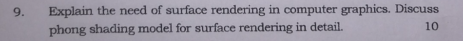 Solved Explain the need of surface rendering in computer | Chegg.com