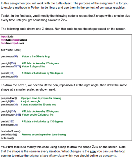 Solved For this assignment you are to use the Python turtle