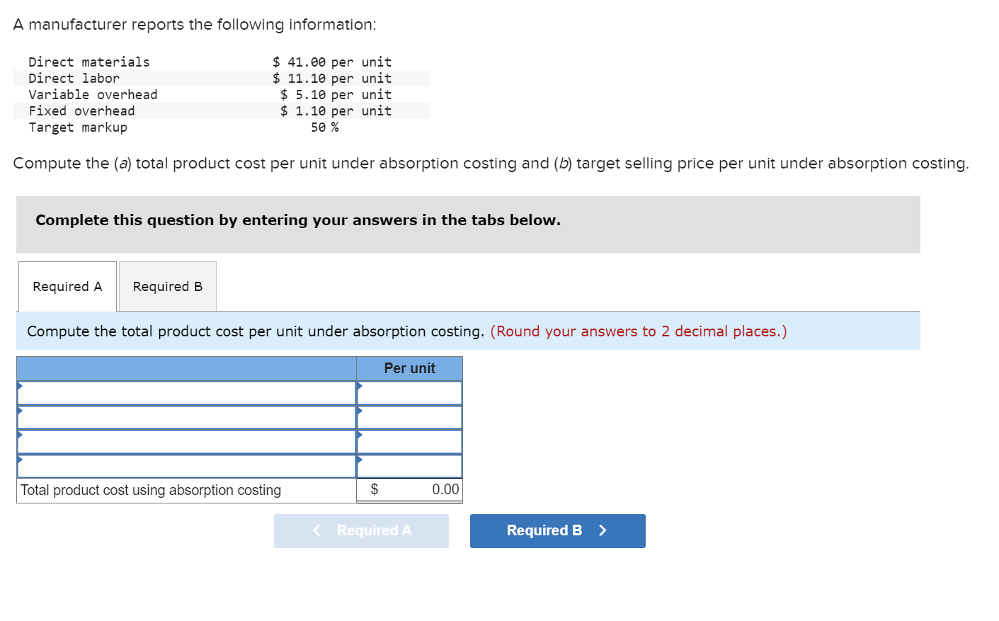 solved-a-manufacturer-reports-the-following-information-chegg