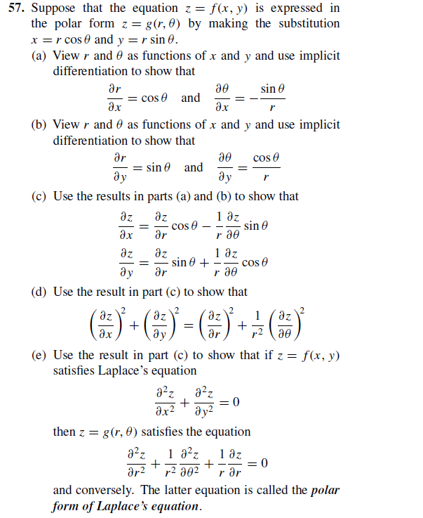 Solved 57. Suppose that the equation z=f(x,y) is expressed | Chegg.com