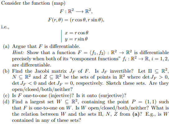 Consider the function (map) | Chegg.com