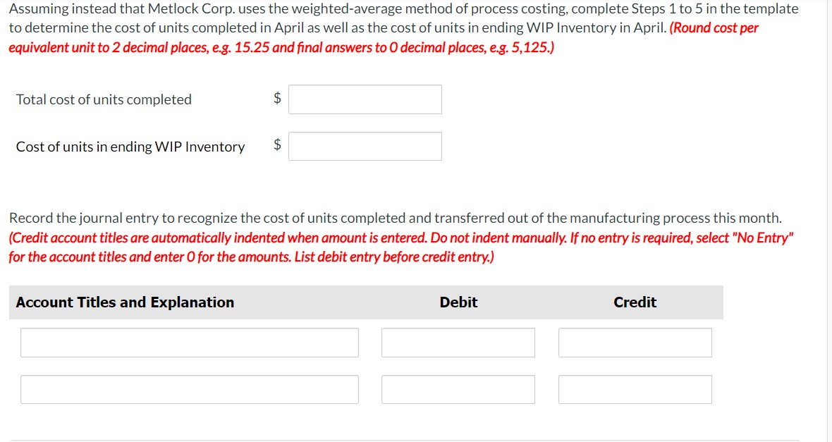 Solved Assuming Metlock Corp. uses the FIFO method of | Chegg.com