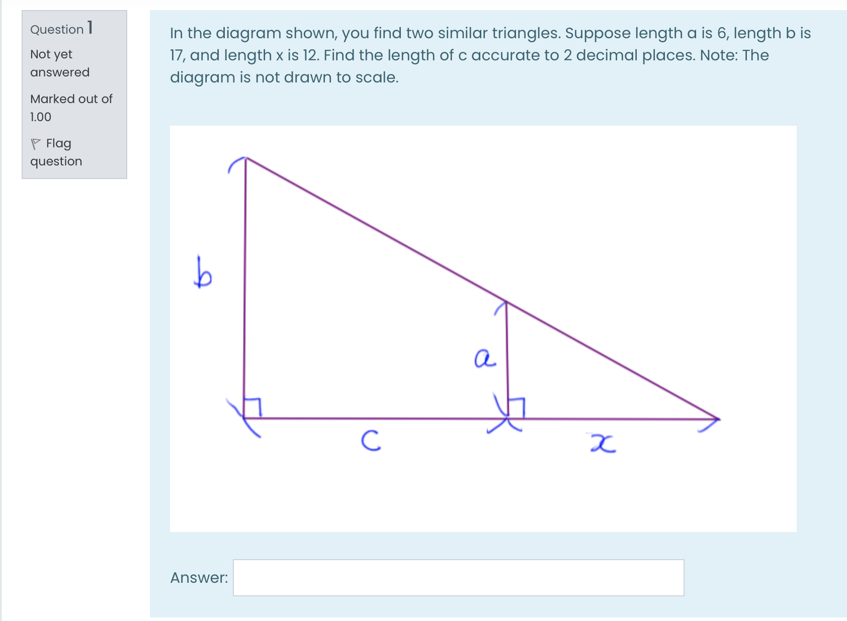 Solved Question 1 Not yet In the diagram shown, you find two | Chegg.com