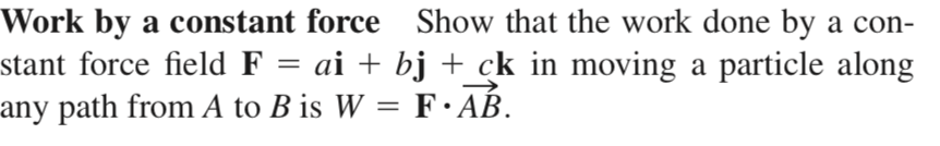 Solved Work by a constant force Show that the work done by a | Chegg.com