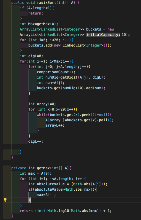 Solved Im trying to count the comparisons performed in these | Chegg.com