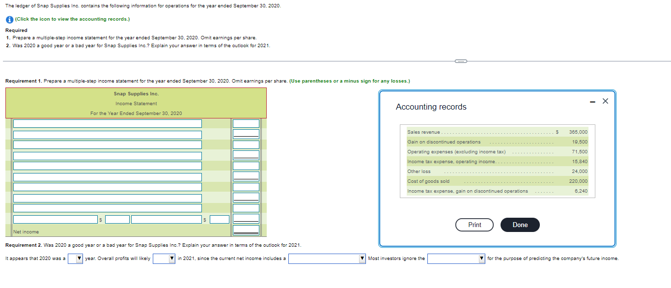 Solved The ledger of Snap Supplies Inc. contains the