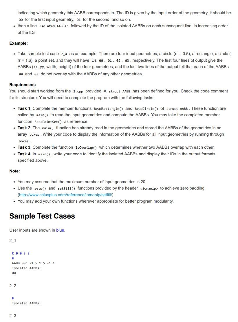 Solved Problem 2: (C++) Isolated Bounding Boxes This problem | Chegg.com