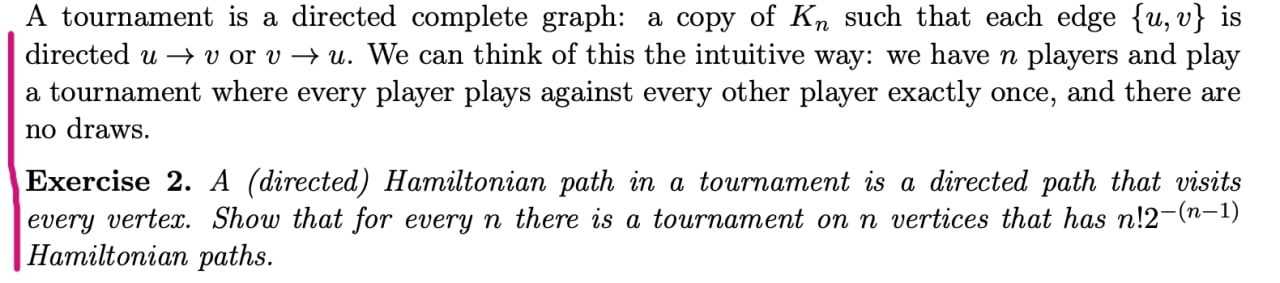 Solved A tournament is a directed complete graph: a copy of | Chegg.com