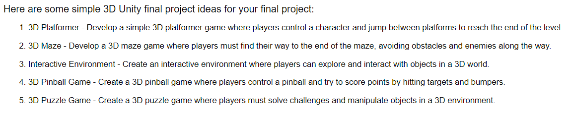 Solved This lab subject is Game Programming. Using "Unity | Chegg.com