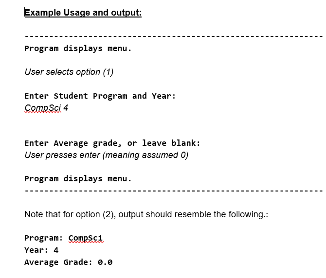Solved Create a class list system for a school. The program | Chegg.com
