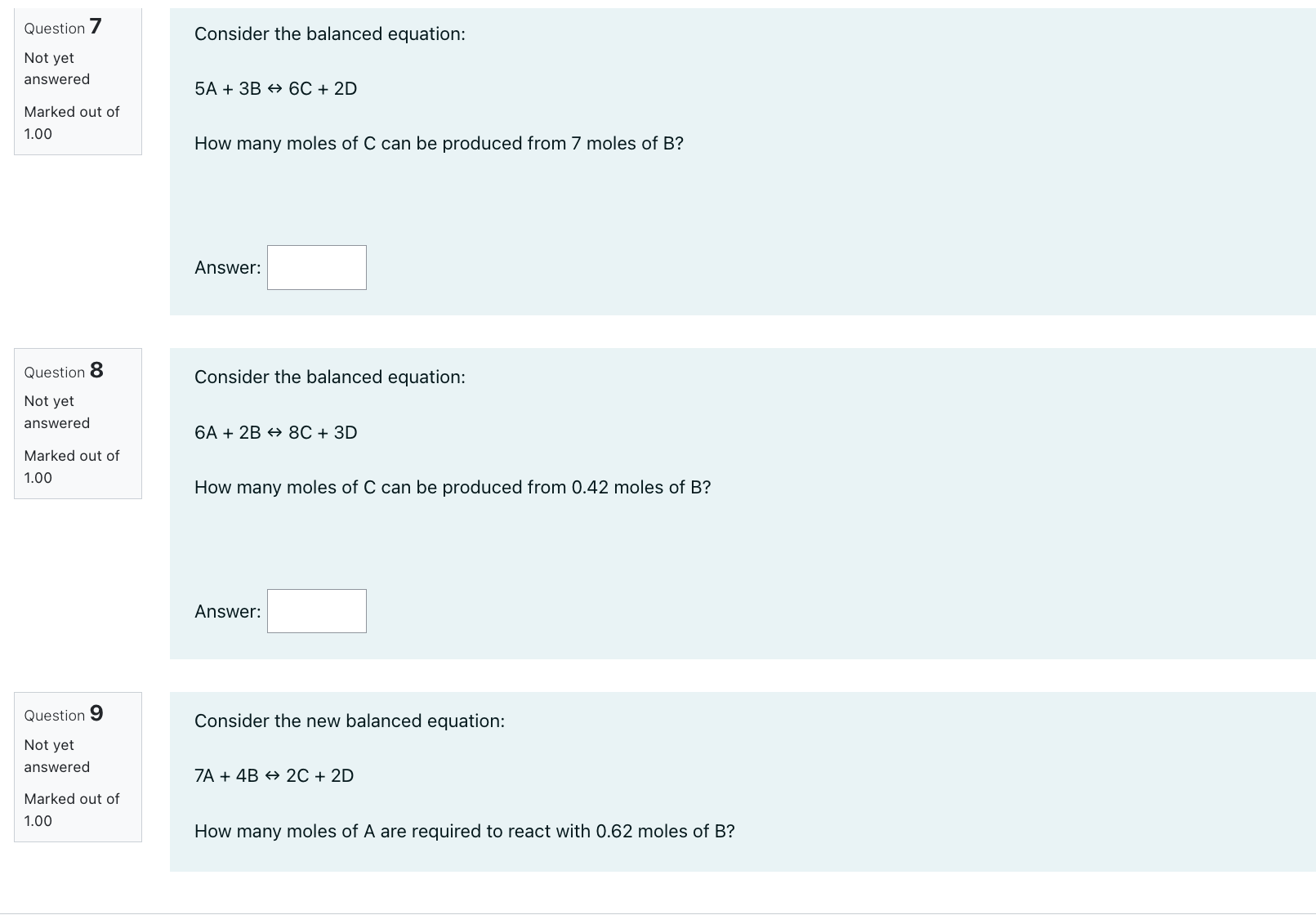 Solved Question 7 Not Yet Answered Marked Out Of 1.00 | Chegg.com