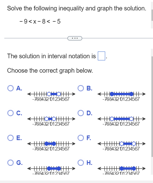 Solved Solve the following inequality and graph the | Chegg.com