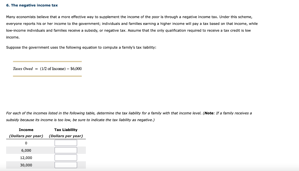 solved-6-the-negative-income-tax-many-economists-believe-chegg