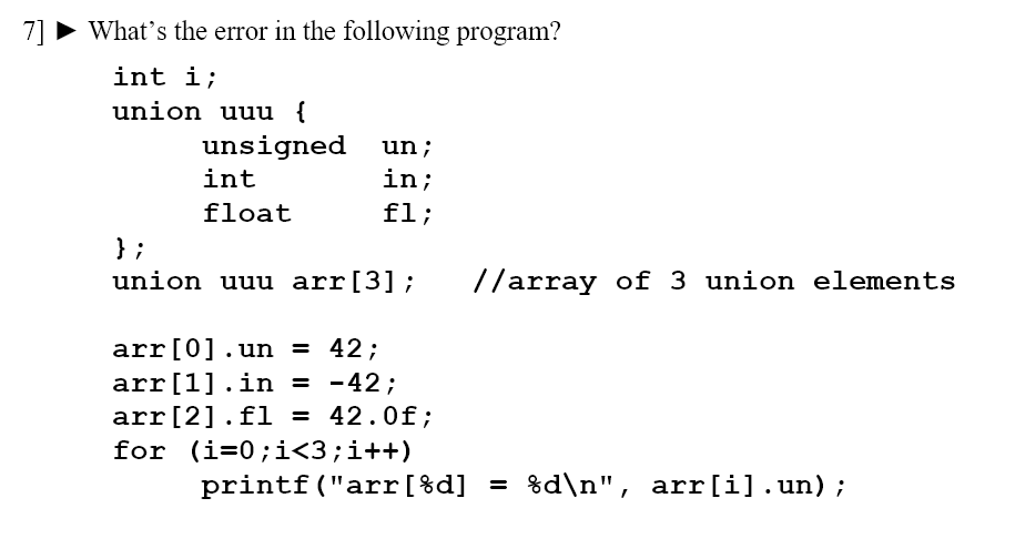 Solved What's The Error In The Following Program? | Chegg.com