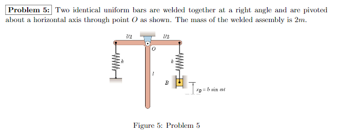 Solved Problem 5: Two identical uniform bars are welded | Chegg.com