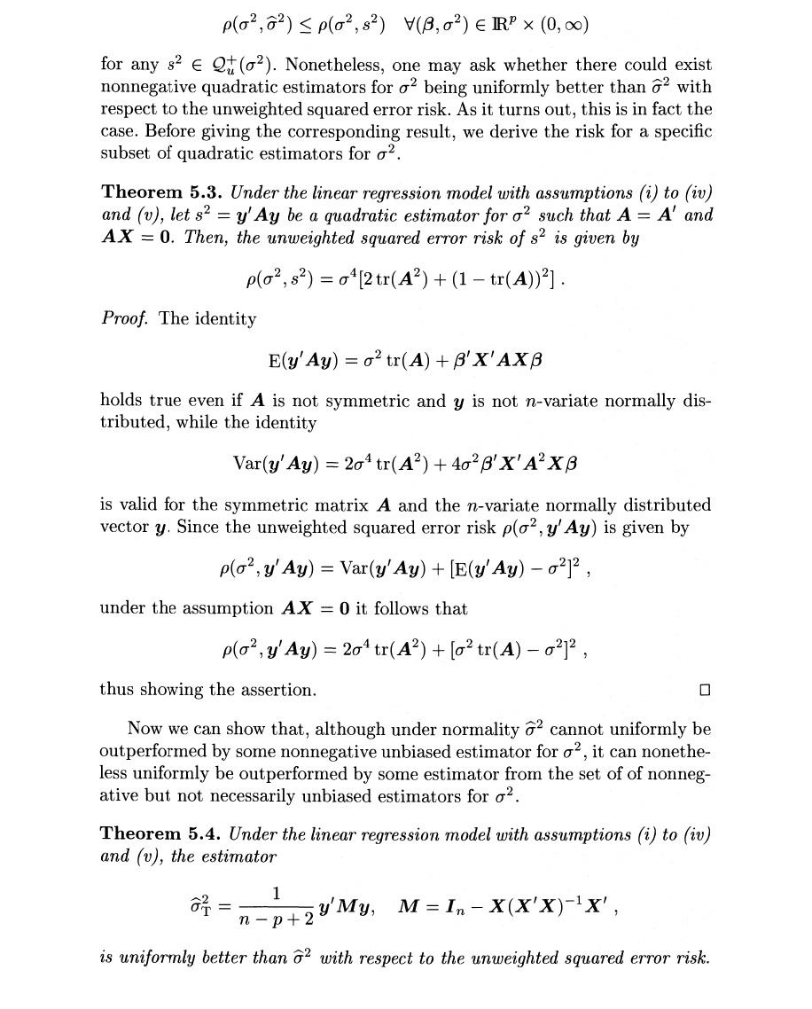 2 Show That Under The Linear Regression Model With Chegg Com