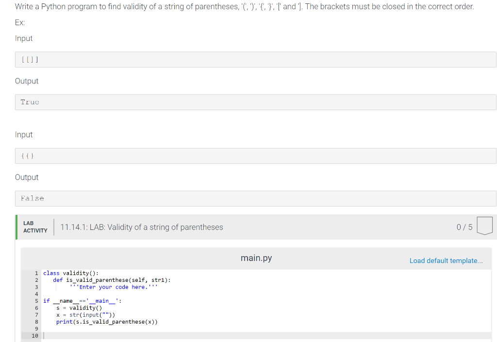 Solved Write a Python program to find validity of a string | Chegg.com