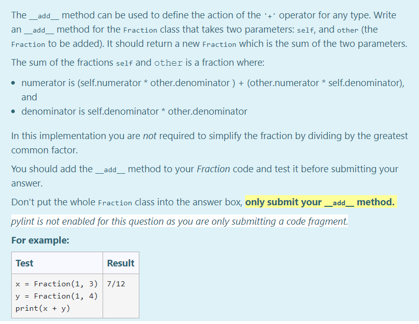 Solved The add method can be used to define the action of | Chegg.com