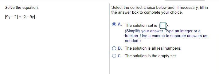 Solved Solve the equation. Select the correct choice below | Chegg.com