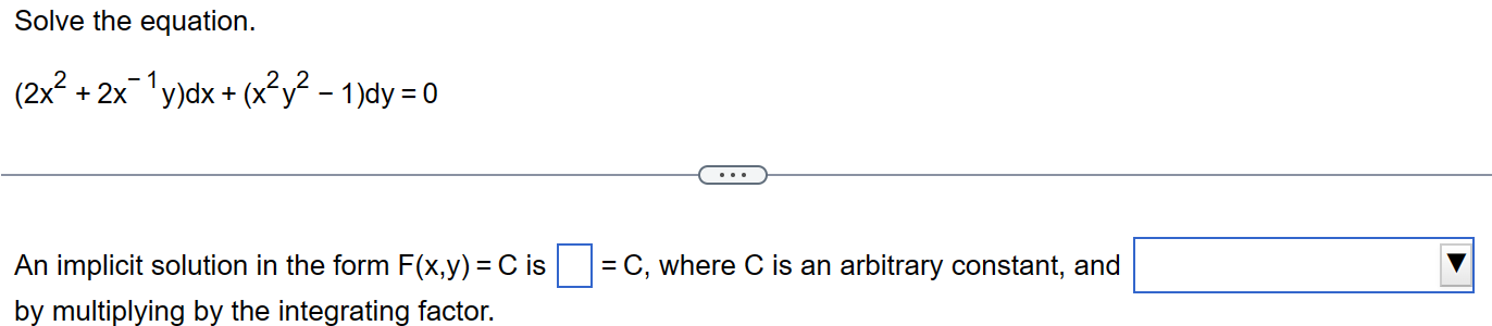 solve the equation 2x y 8 x 2y =- 1