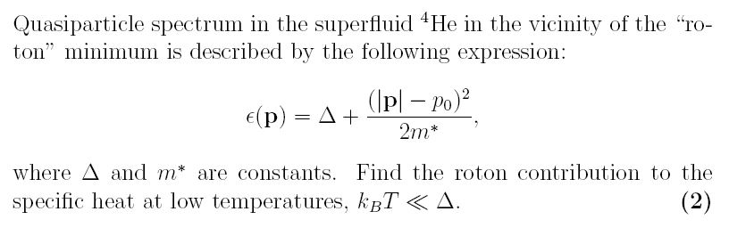 Solved Quasiparticle spectrum in the superfluid 4He in the | Chegg.com