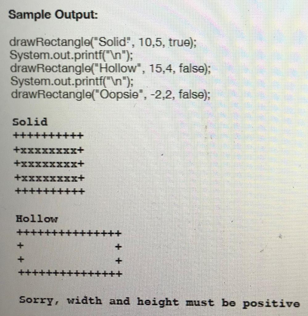 Solved Objective: To give you practice writing methods (and | Chegg.com