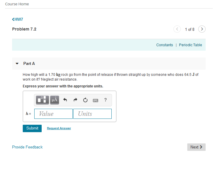 Solved Course Home Problem 7.2 1 of 8 > Constants Periodic | Chegg.com