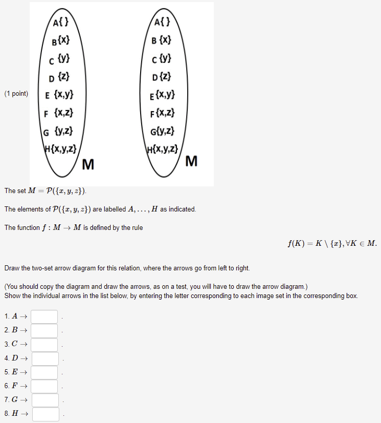 Solved A B X A B X C Y D Z C Y D Z 1 Point Chegg Com