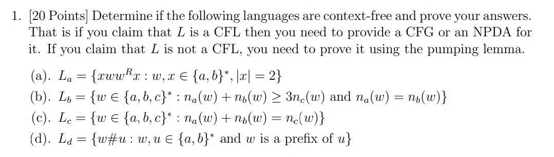 solved-1-20-points-determine-if-the-following-languages-chegg