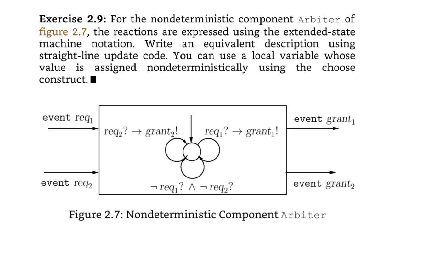 Solved Exercise 2.9: For the nondeterministic component | Chegg.com