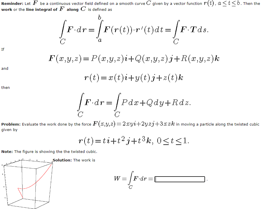 Solved Reminder Let F Be A Continuous Vector Field Defin Chegg Com